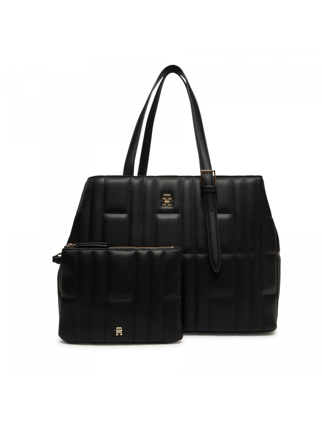 Kabelka Tommy Hilfiger Th Feminine Tote AW0AW17452 Černá